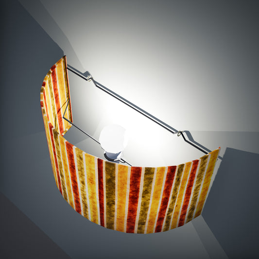 Wall Light - P06 - Batik Stripes Autumn, 36cm(wide) x 20cm(h) - Imbue Lighting