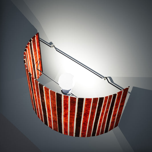 Wall Light - P07 - Batik Stripes Brown, 36cm(wide) x 20cm(h) - Imbue Lighting