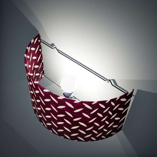 Wall Light - P13 - Batik Tread Plate Purple, 36cm(wide) x 20cm(h) - Imbue Lighting