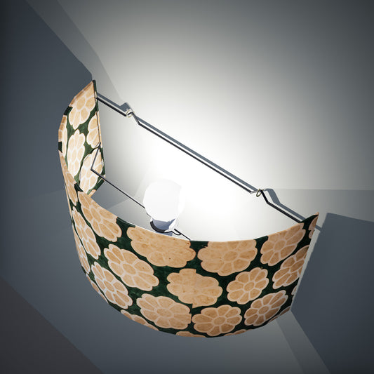 Wall Light - P19 - Batik Big Flower on Rainforest, 36cm(wide) x 20cm(h)
