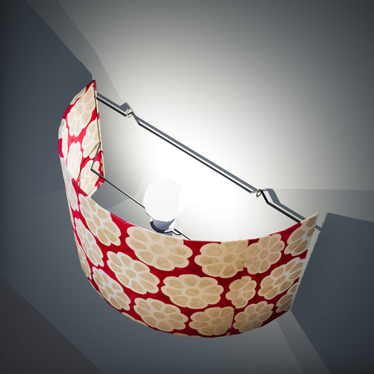Wall Light - P22 - Batik Big Flower on Hot Pink, 36cm(wide) x 20cm(h) - Imbue Lighting