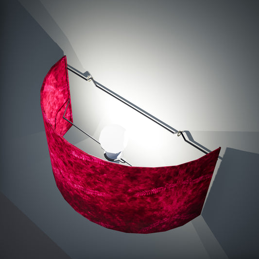 Wall Light - P25 - Resistance Dyed Pink Fern, 36cm(wide) x 20cm(h) - Imbue Lighting