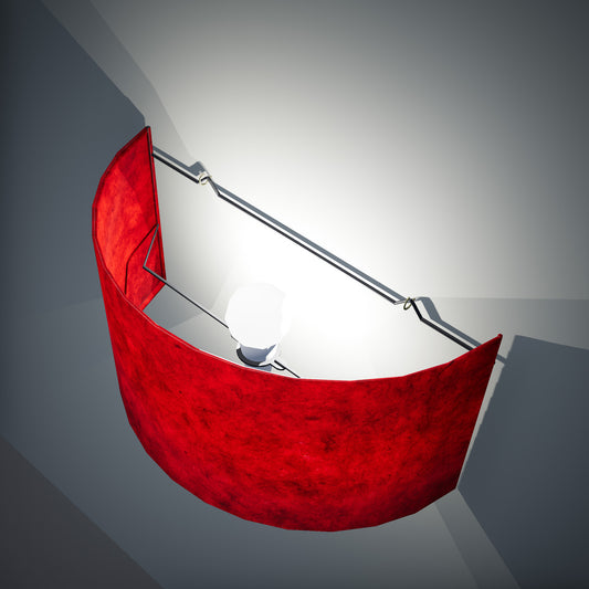 Wall Light - P60 - Red Lokta, 36cm(wide) x 20cm(h)