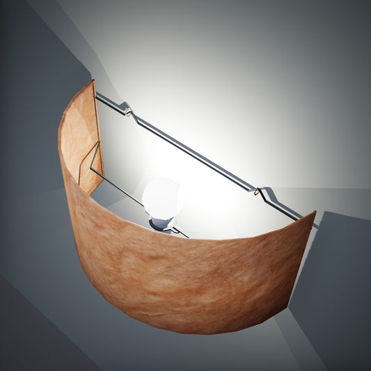 Wall Light - P63 - Terracota Lokta, 36cm(wide) x 20cm(h)