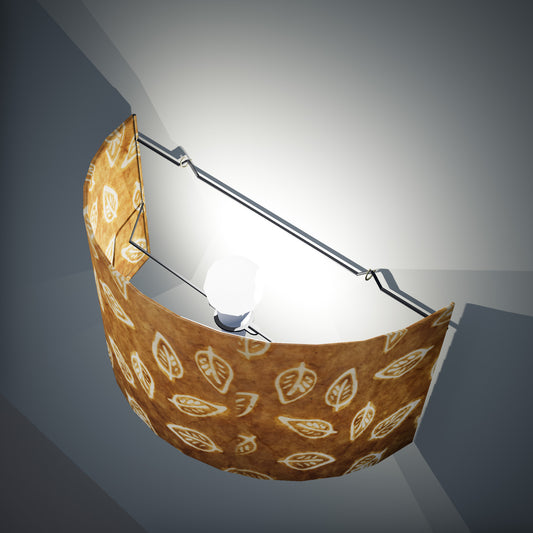 Wall Light - P66 - Batik Leaf on Camel, 36cm(wide) x 20cm(h)