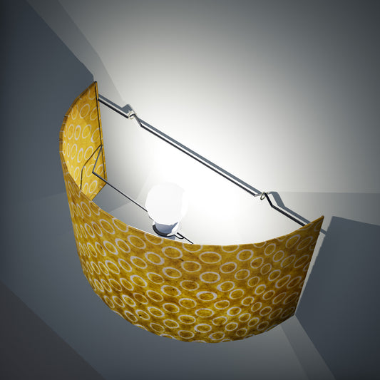 Wall Light - P71 - Batik Yellow Circles, 36cm(wide) x 20cm(h)