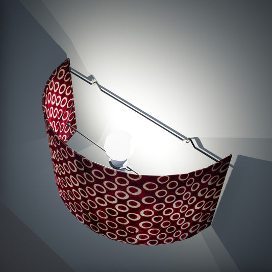 Wall Light - P73 - Batik Cranberry Circles, 36cm(wide) x 20cm(h)
