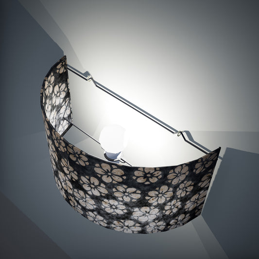 Wall Light - P77 - Batik Star Flower Grey, 36cm(wide) x 20cm(h)