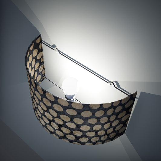 Wall Light - P78 - Batik Dots on Grey, 36cm(wide) x 20cm(h)
