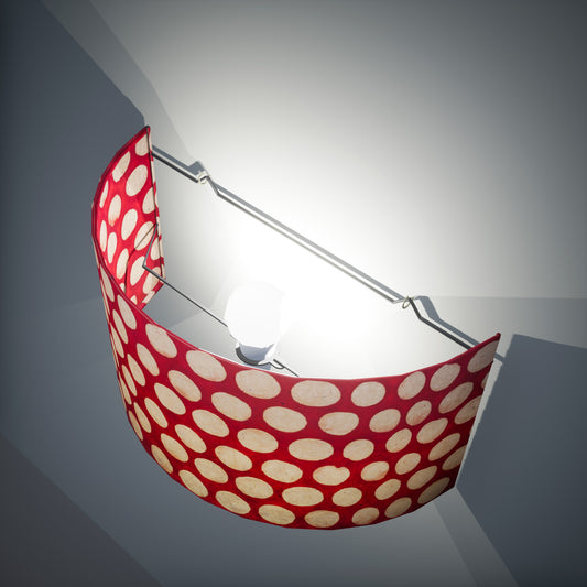 Wall Light - P84 ~ Batik Dots on Red, 36cm(wide) x 20cm(h)