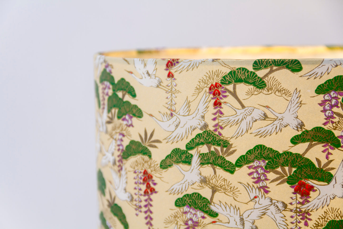 2 Tier Lamp Shade - W05 - Cranes, 40cm x 20cm & 30cm x 15cm