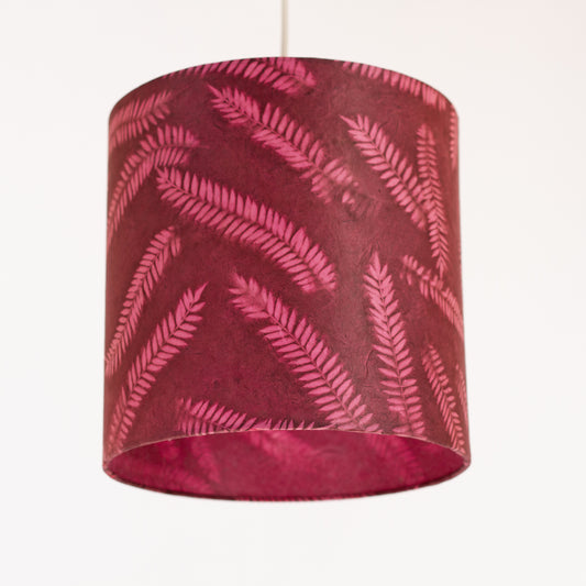 Drum Lamp Shade - P25 - Resistance Dyed Pink Fern, 25cm x 25cm