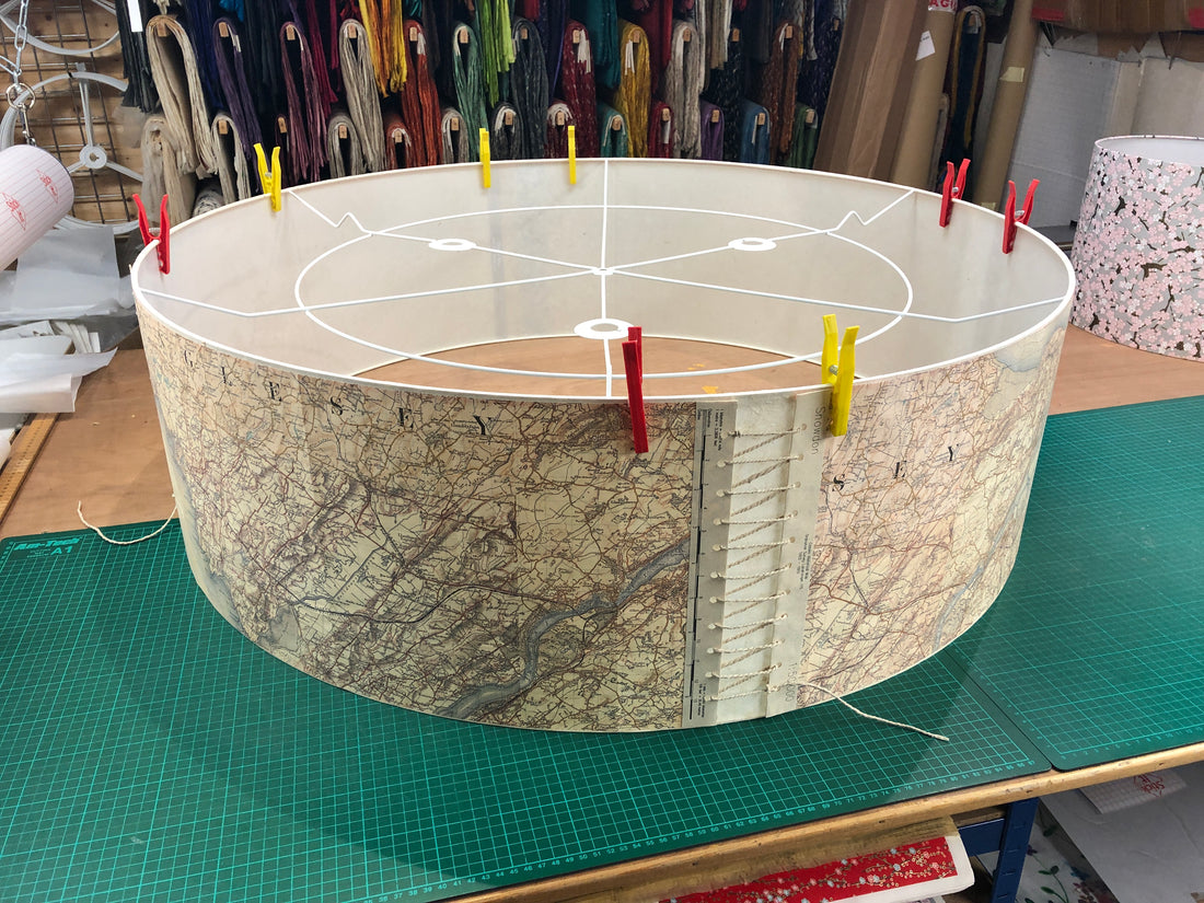 One Extra Large Map Lamp Shade!