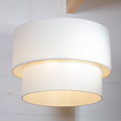 2 Tier Lamp Shade - F165 ~ Cream Linen, 50cm x 20cm & 40cm x 15cm