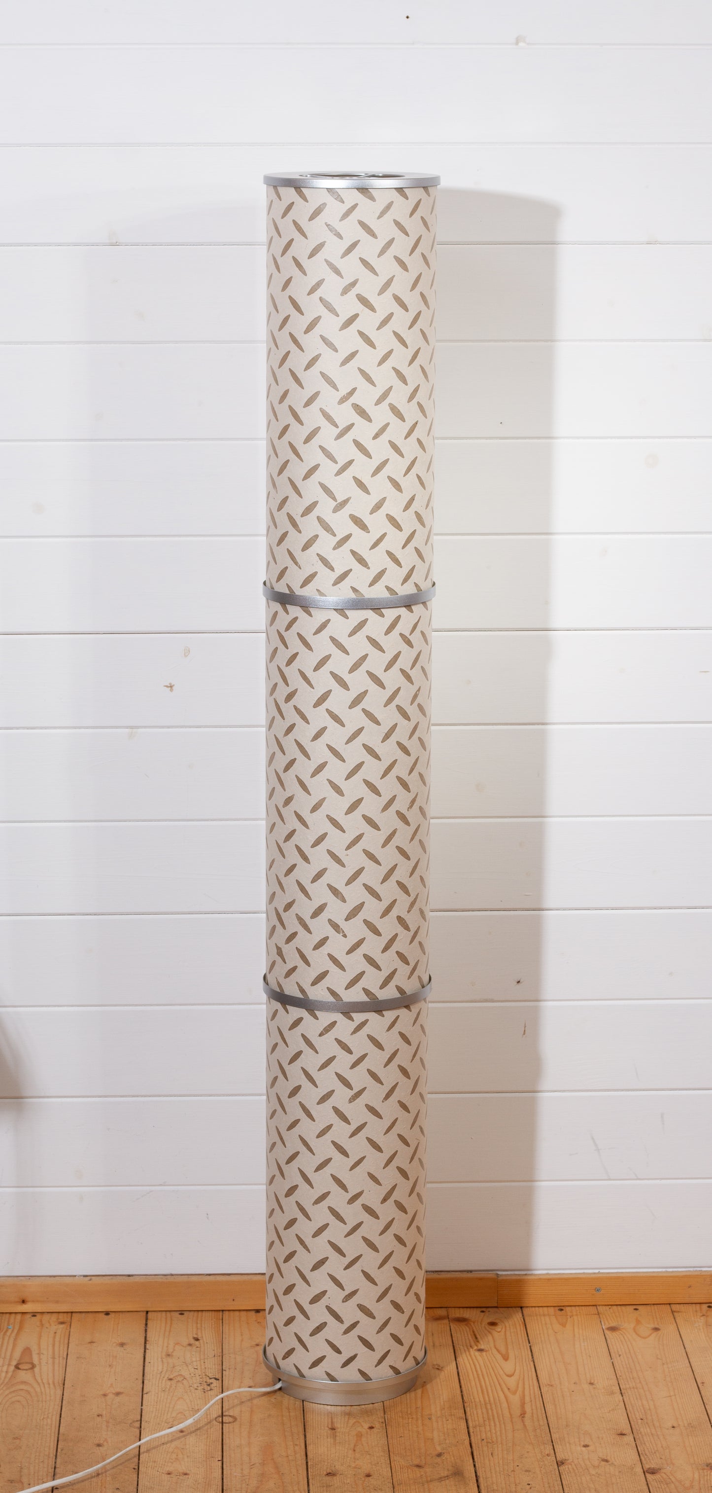 3 Panel Floor Lamp - P10 - Batik Tread Plate Natural, 20cm(d) x 1.4m(h)