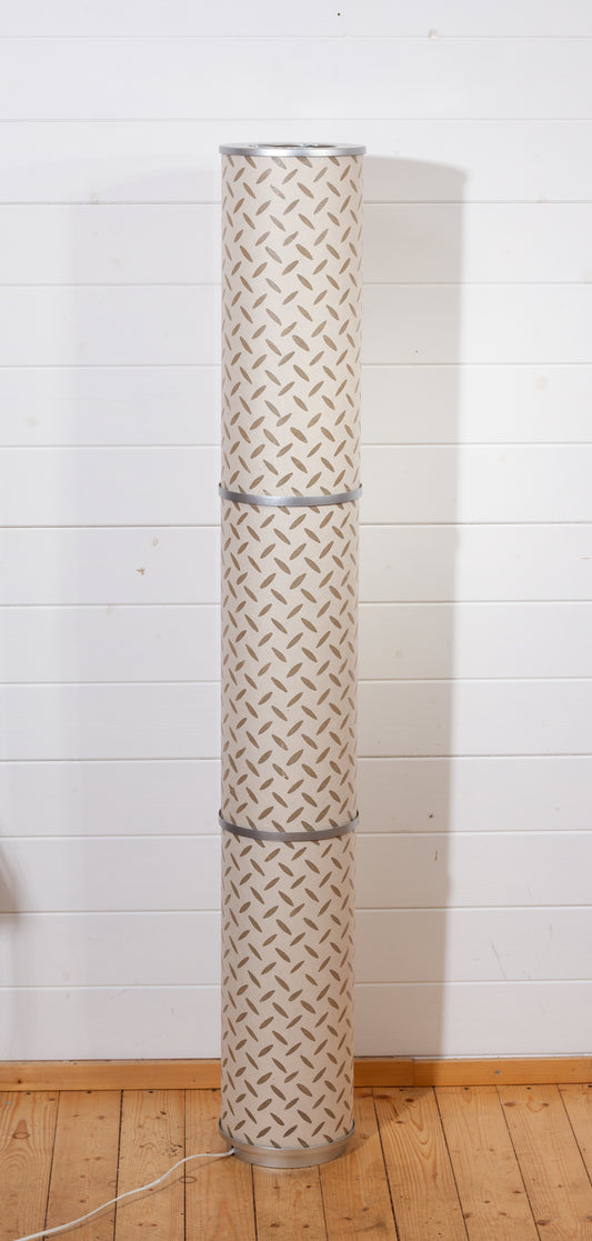 3 Panel Floor Lamp - P10 - Batik Tread Plate Natural, 20cm(d) x 1.4m(h)