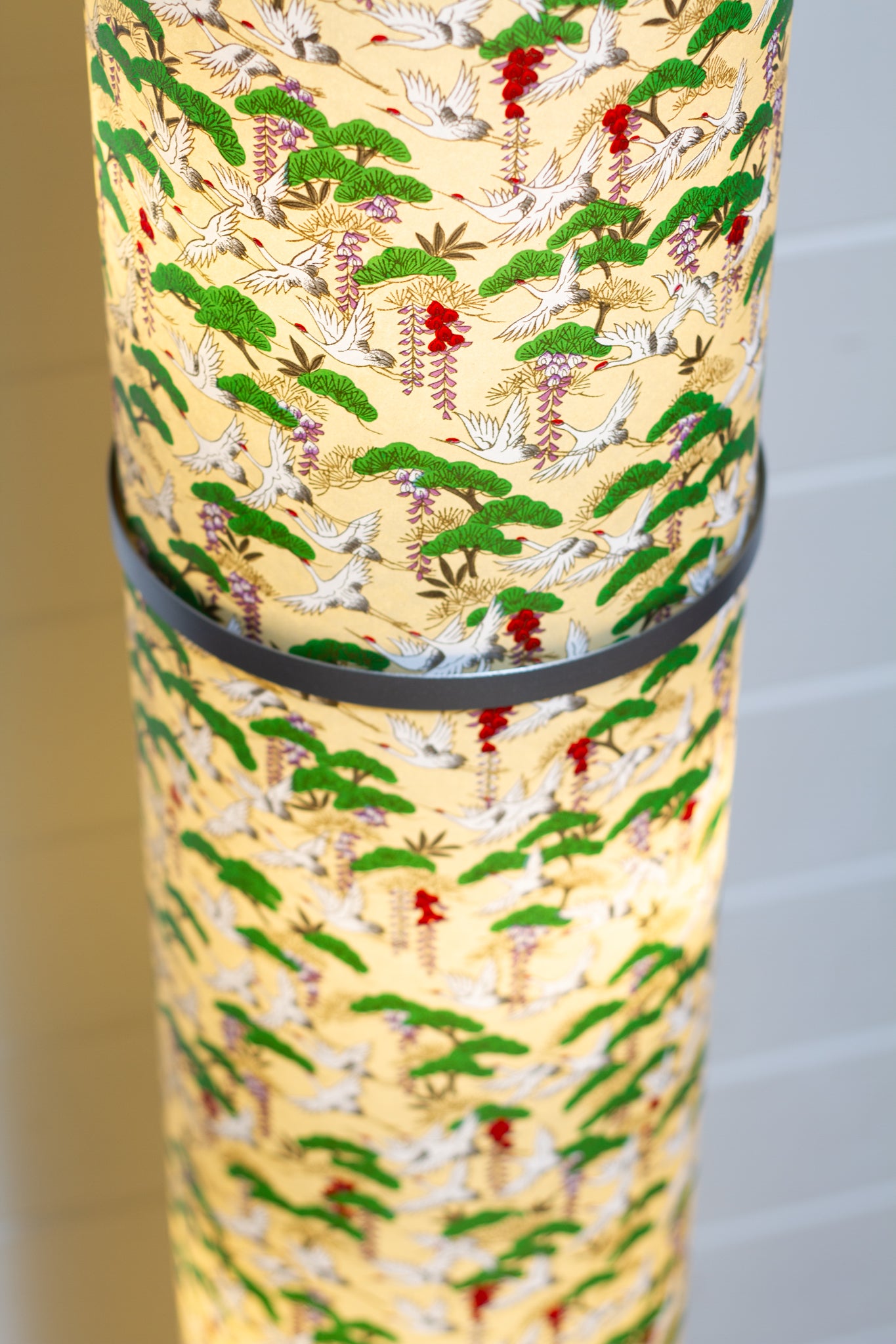 3 Panel Floor Lamp - W05 - Cranes, 20cm(d) x 1.4m(h)