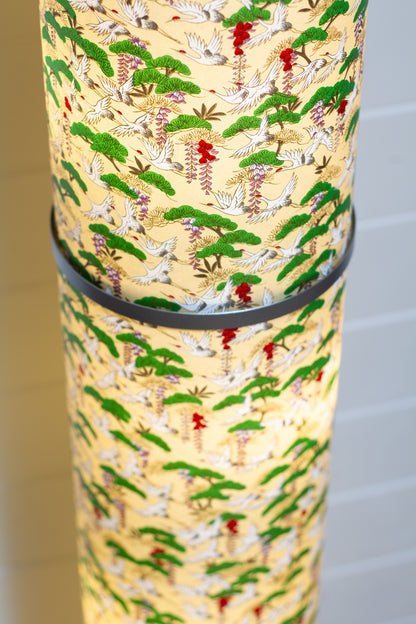 3 Panel Floor Lamp - W05 - Cranes, 20cm(d) x 1.4m(h)