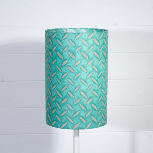 Drum Lamp Shade - P93 ~ Batik Tread Plate Seafoam, 20cm(d) x 30cm(h)