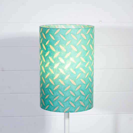 Drum Lamp Shade - P93 ~ Batik Tread Plate Seafoam, 20cm(d) x 30cm(h)