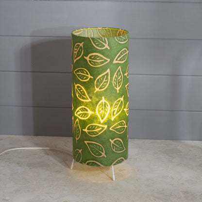 Free Standing Table Lamp Small - P29 ~ Batik Leaf on Green