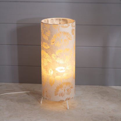 Free Standing Table Lamp Small - P09 ~ Batik Peony on Natural
