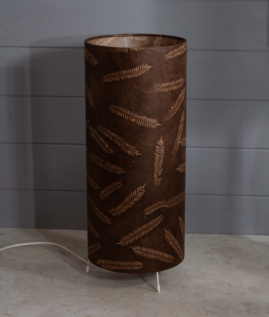 Free Standing Table Lamp Large - P26 - Brown Fern Resistance dyed Lokta