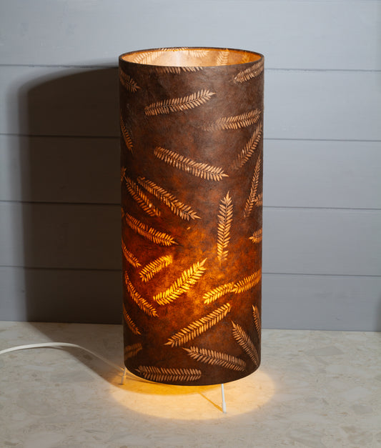 Free Standing Table Lamp Large - P26 - Brown Fern Resistance dyed Lokta