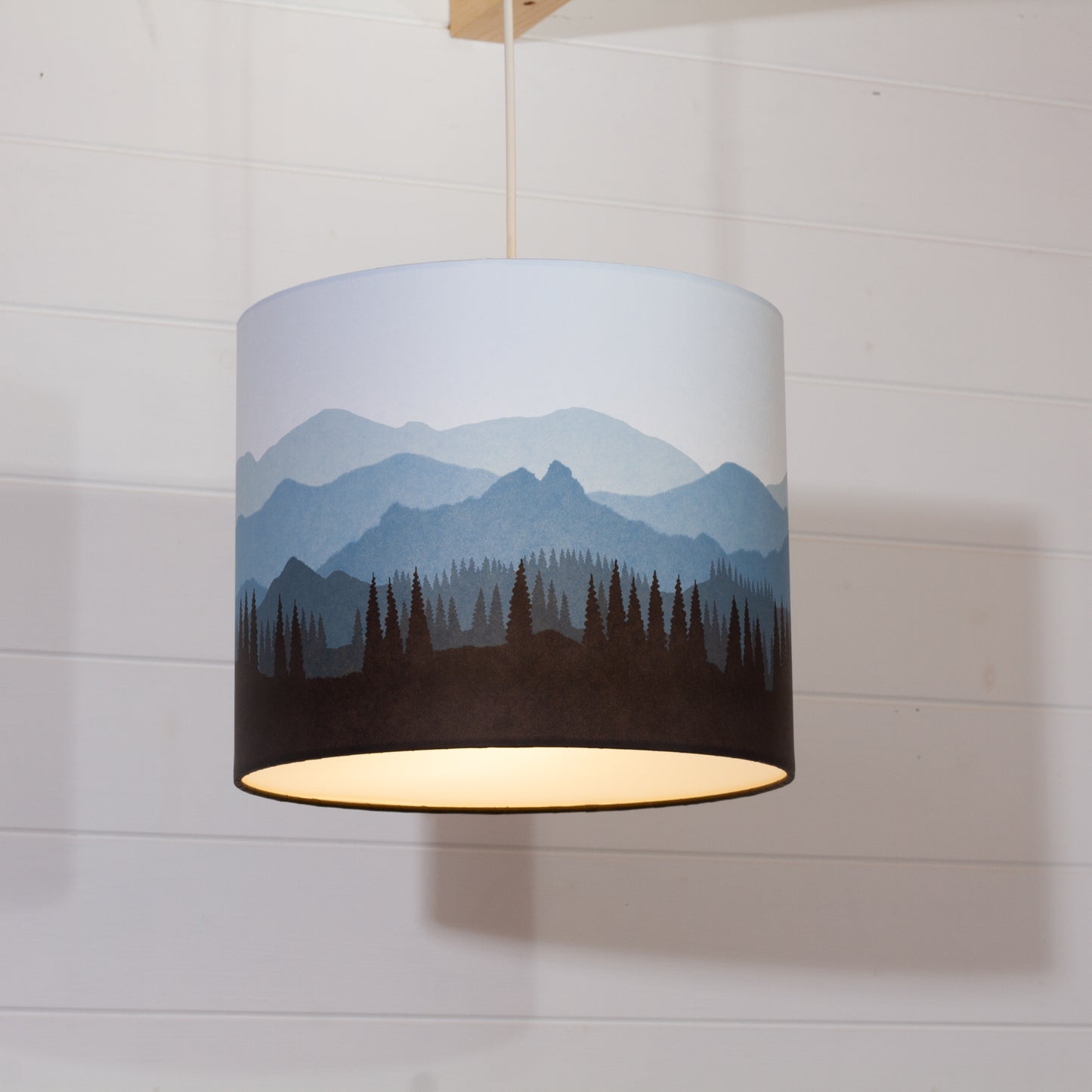 Landscape #4 Print Drum Lamp Shade 30cm(d) x 25cm(h) - 9 Colour Options