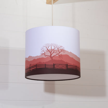 Landscape Gate Red Drum Lamp Shade 30cm(d) x 25cm(h)