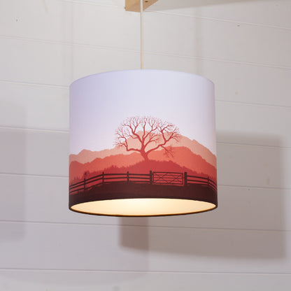 Landscape Gate Print Drum Lamp Shade 30cm(d) x 25cm(h) - 9 Colour Options