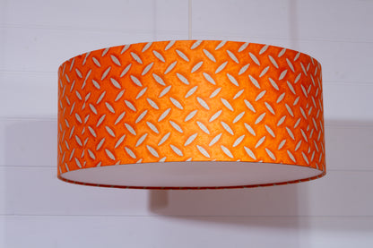 Drum Lamp Shade - P91 - Batik Tread Plate Orange, 50cm(d) x 20cm(h)