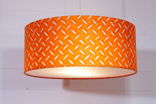 Drum Lamp Shade - P91 - Batik Tread Plate Orange, 50cm(d) x 20cm(h)