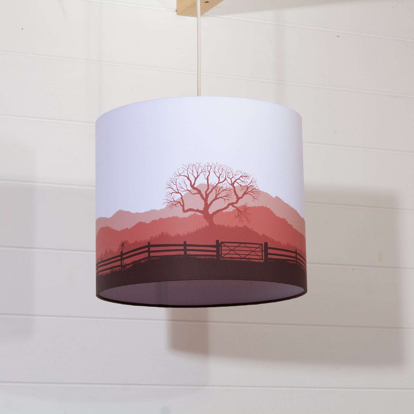 Landscape Gate Red Drum Lamp Shade 30cm(d) x 25cm(h)