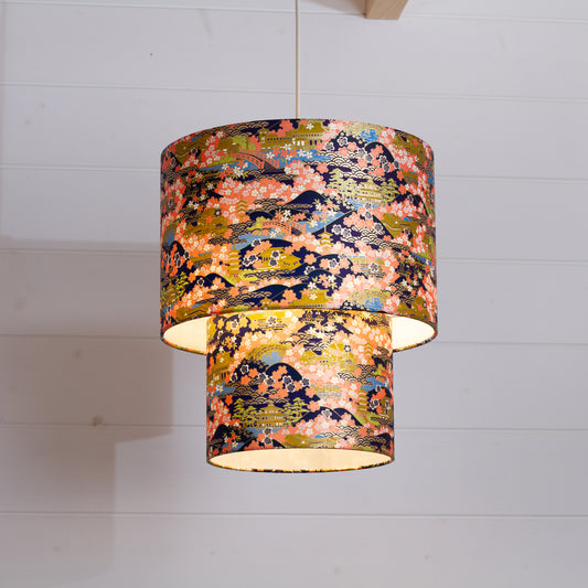 2 Tier Lamp Shade - W06 - Kyoto, 30cm x 20cm & 20cm x 15cm