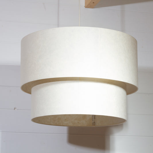 2 Tier Lamp Shade - P54 Natural Lokta, 50cm x 20cm & 40cm x 15cm