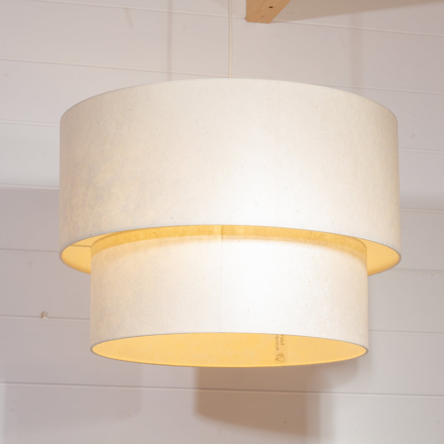 2 Tier Lamp Shade - P54 Natural Lokta, 50cm x 20cm & 40cm x 15cm