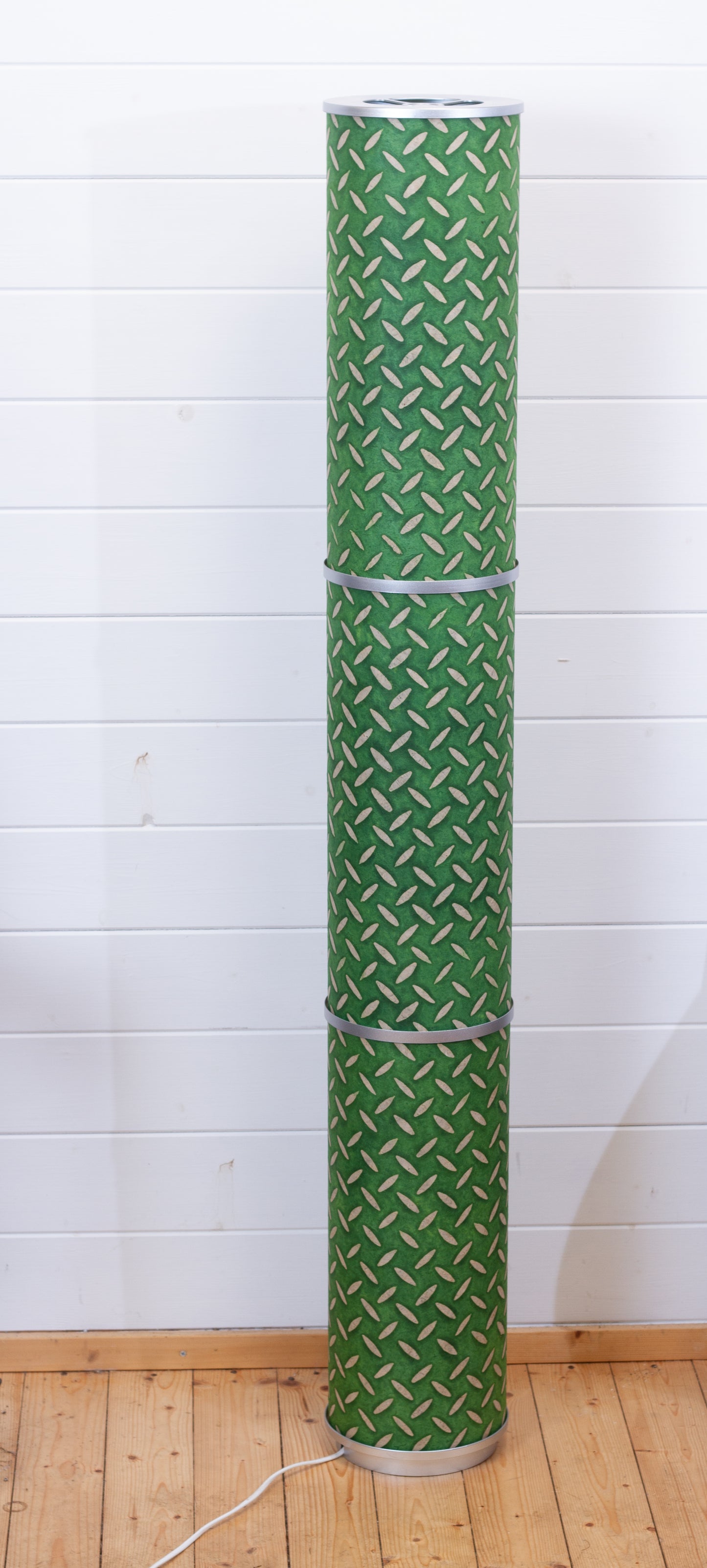 3 Panel Floor Lamp - P96 - Batik Tread Plate Green, 20cm(d) x 1.4m(h)