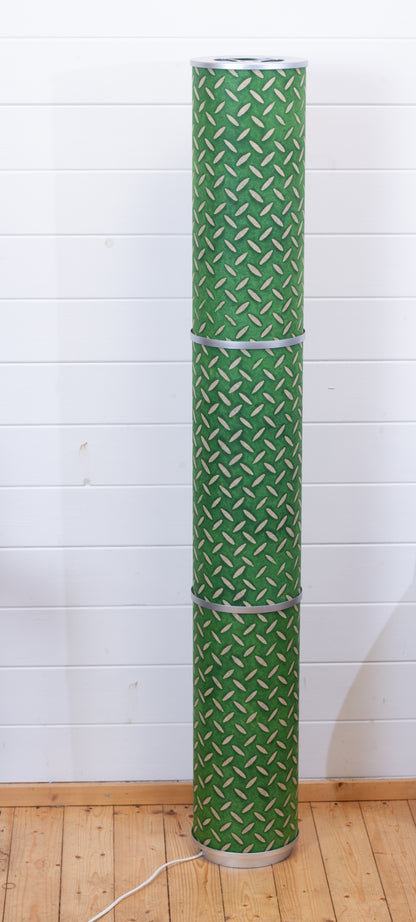 3 Panel Floor Lamp - P96 - Batik Tread Plate Green, 20cm(d) x 1.4m(h)