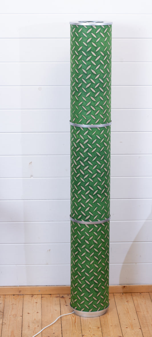 3 Panel Floor Lamp - P96 - Batik Tread Plate Green, 20cm(d) x 1.4m(h)