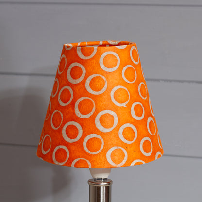 Clip on Lamp Shade - Short - P03 - Batik Orange Circles