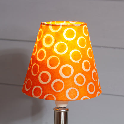 Clip on Lamp Shade - Short - P03 - Batik Orange Circles
