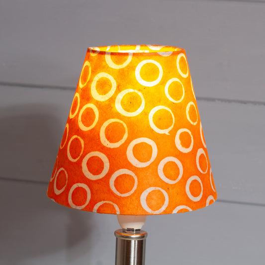 Clip on Lamp Shade - Short - P03 - Batik Orange Circles