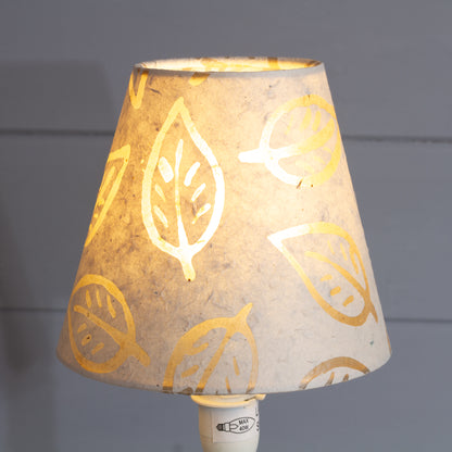 Clip on Lamp Shade - Short - P28 - Batik Leaf on Natural