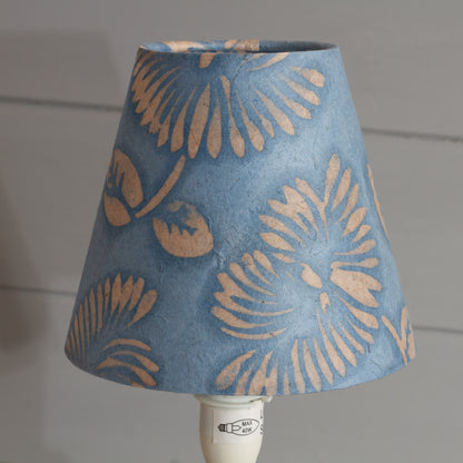 Clip on Lamp Shade - Short - B129 ~ Batik Peony Blue