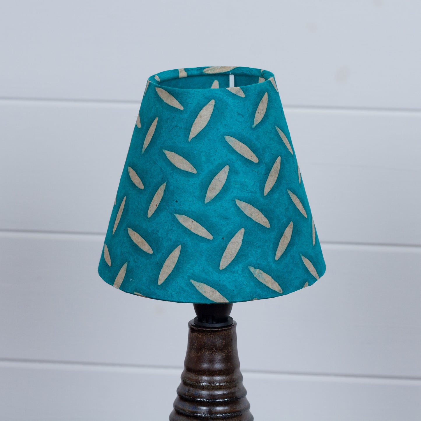 Clip on Lamp Shade - Short - P15 - Batik Tread Plate Mint Green