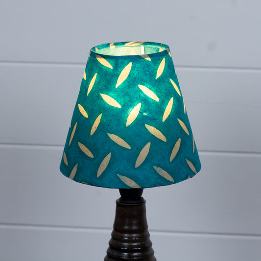 Clip on Lamp Shade - Short - P15 - Batik Tread Plate Mint Green