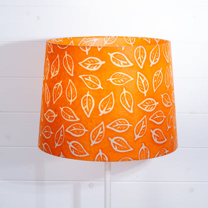 Conical Lamp Shade B123 ~ Batik Leaf Orange, 35cm(top) x 40cm(bottom) x 30cm(height)