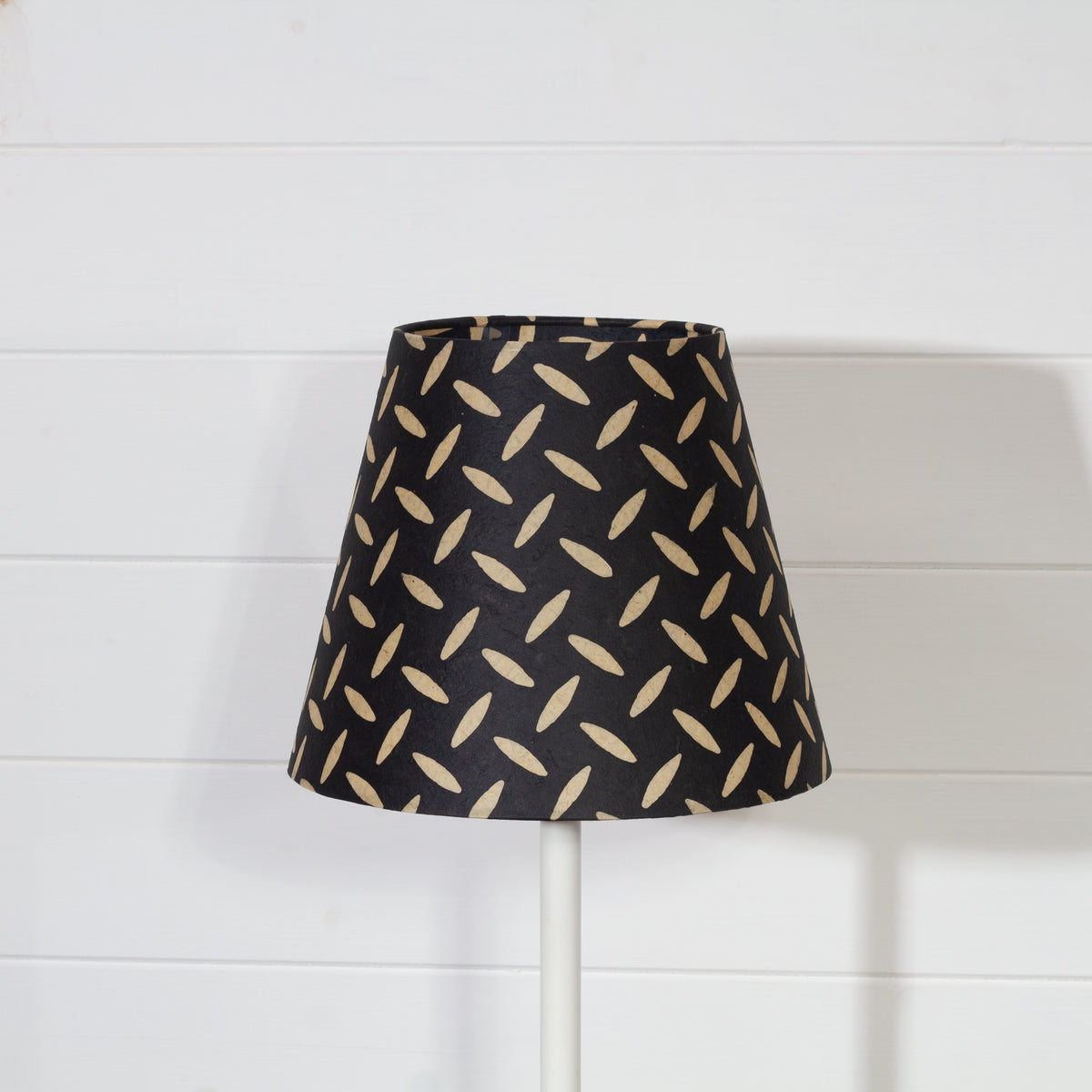Conical Lamp Shade P11 ~ Batik Tread Plate Black, 15cm(top) x 25cm(bottom) x 20cm(height)