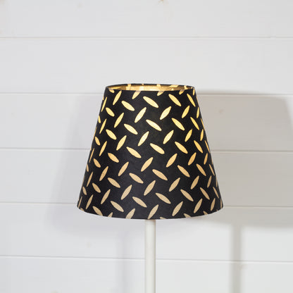 Conical Lamp Shade P11 ~ Batik Tread Plate Black, 15cm(top) x 25cm(bottom) x 20cm(height)